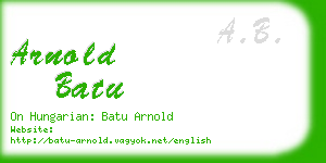 arnold batu business card